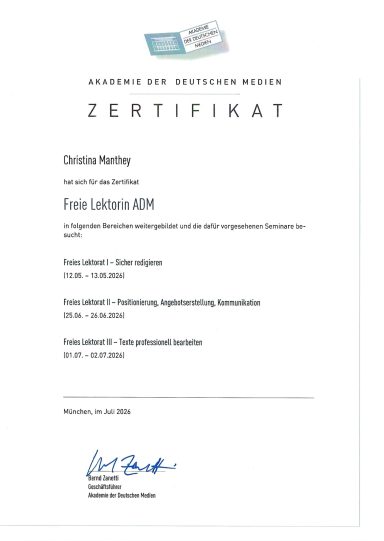 Zert. Lektorin